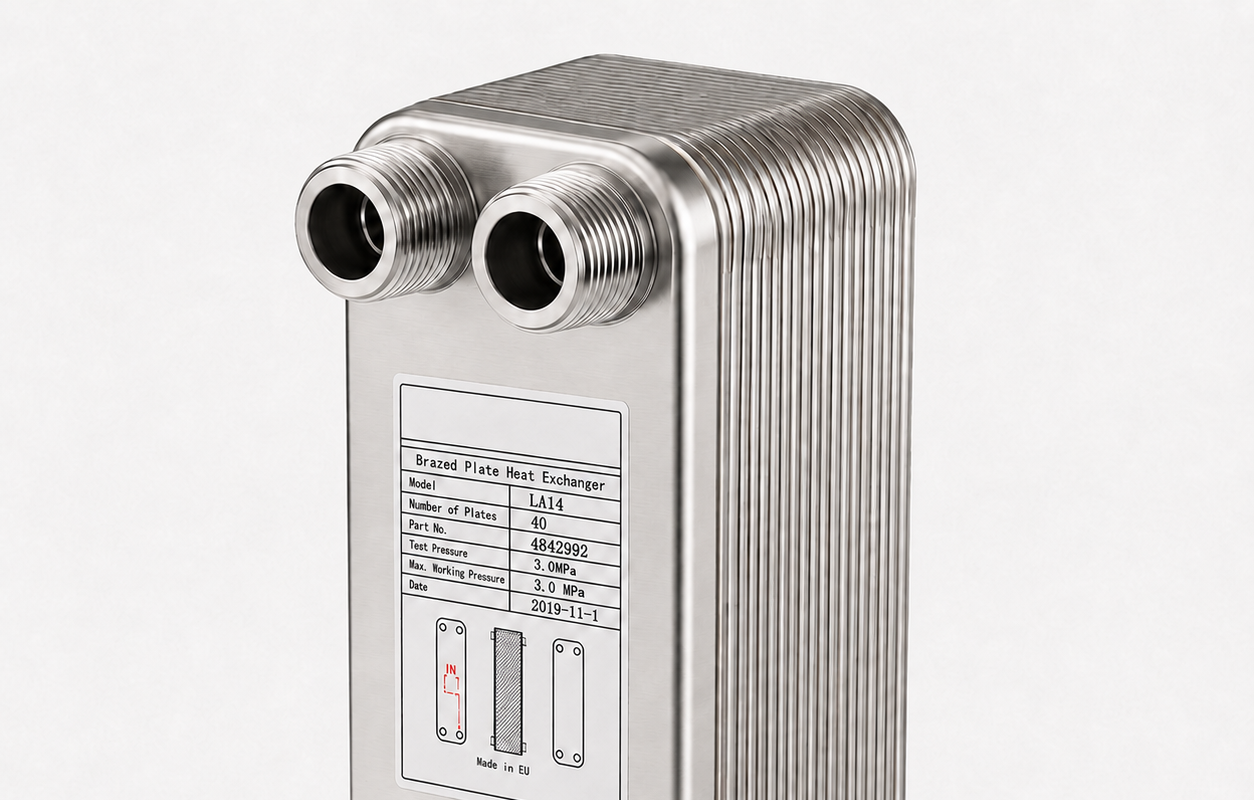 Nickel brazed plate heat exchanger for ammonia and aggressive media
